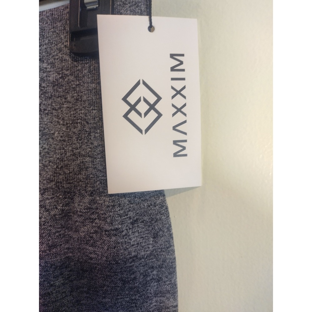Maxxim Womens High Waist Seamless Ombre Mesh Cutout Leggings Charcoal Gray L - Picture 11 of 12